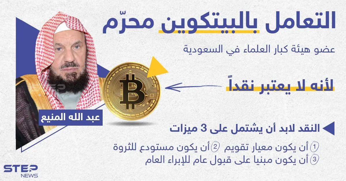 عضو كبار العلماء بالسعودية يحرم عملة "بيتكوين" الرقمية: بيتكوين