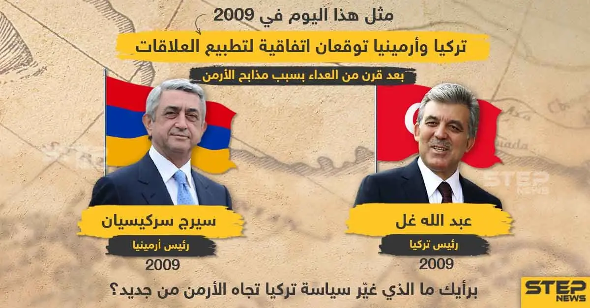 في مثل هذا اليوم من عام 2009 تركيا وأرمينيا وقعتا اتفاقية لتطبيع العلاقات: سياسة تركيا