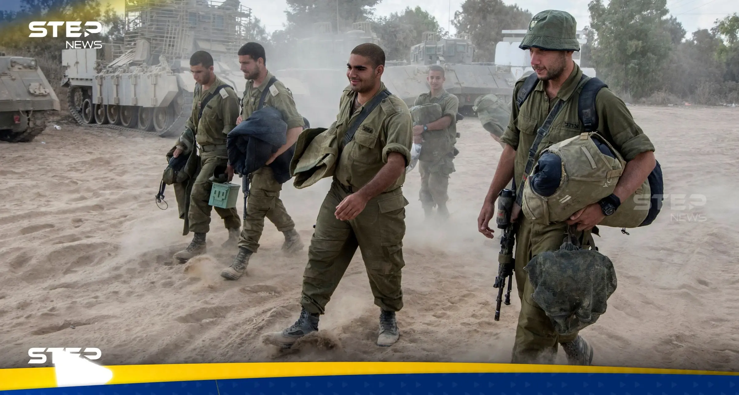 جنود إسرائيليون يسحبون سيارة "جيب" دُمرت في معارك غزة.. شاهد ماذا وجدوا فيها: العملية البرية