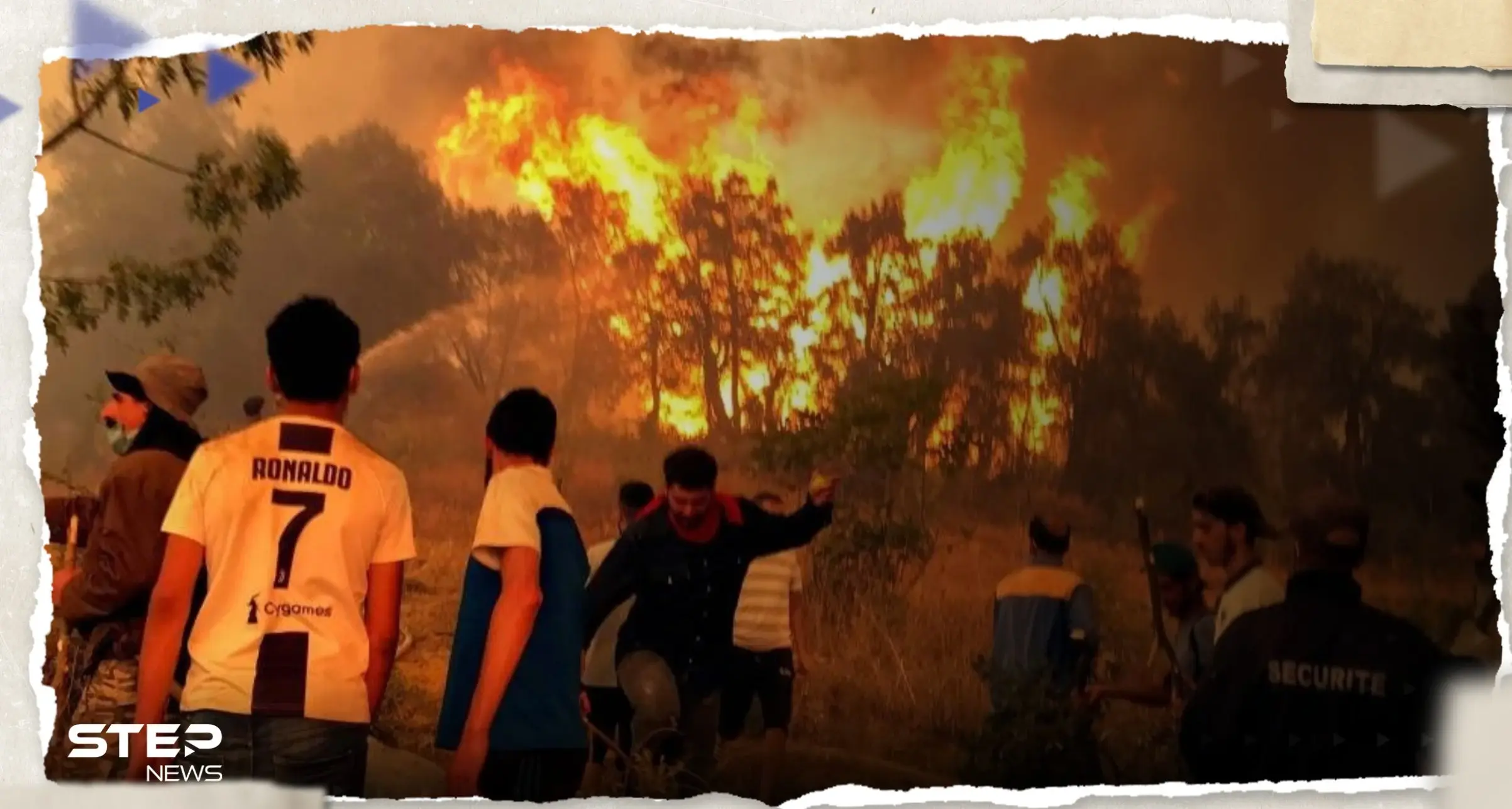 شاهد|| حرائق ضخمة في الجزائر تلتهم الغابات وتصيب العشرات وألسنة اللهب تصل البيوت: حرائق الغابات في الجزائر